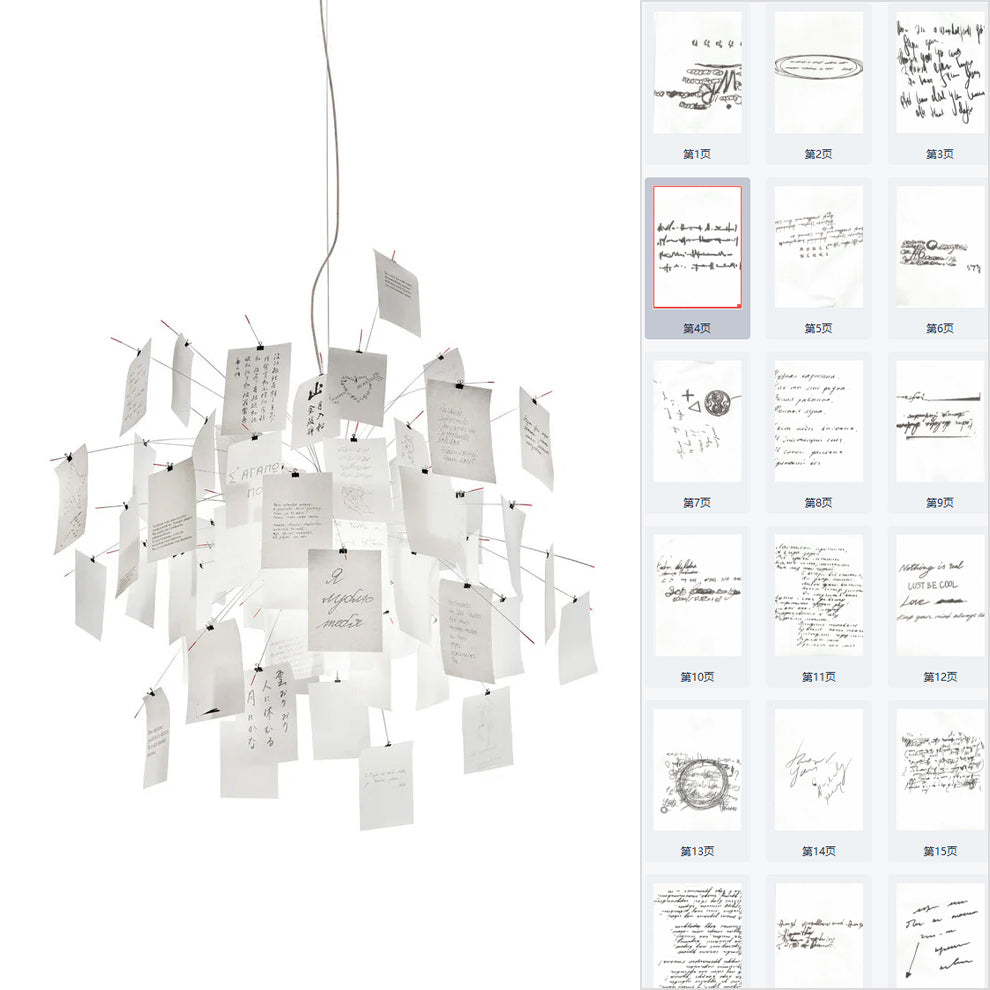 Luninena papier kroonluchter