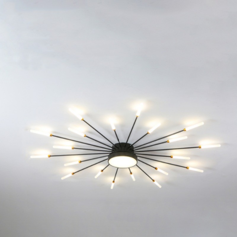 Lowry Moderne Vuurwerk LED Plafondlampen Zwart Goud Woonkamer