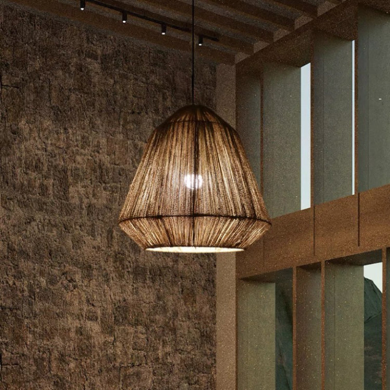 Valerio Retro Design Loom LED Hanglamp Bruin Slaapkamer Woonkamer