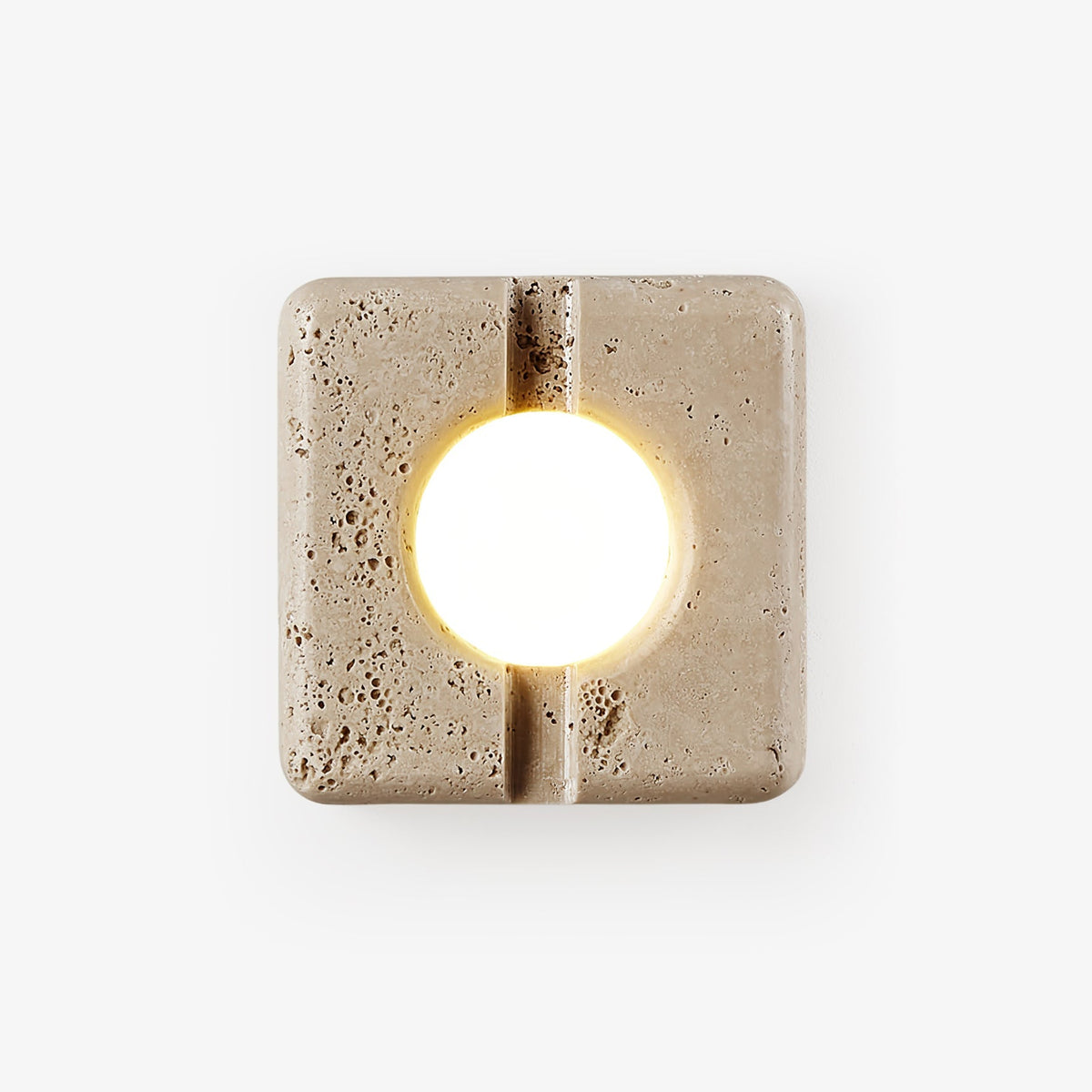 Valaora Geel travertin wandlamp