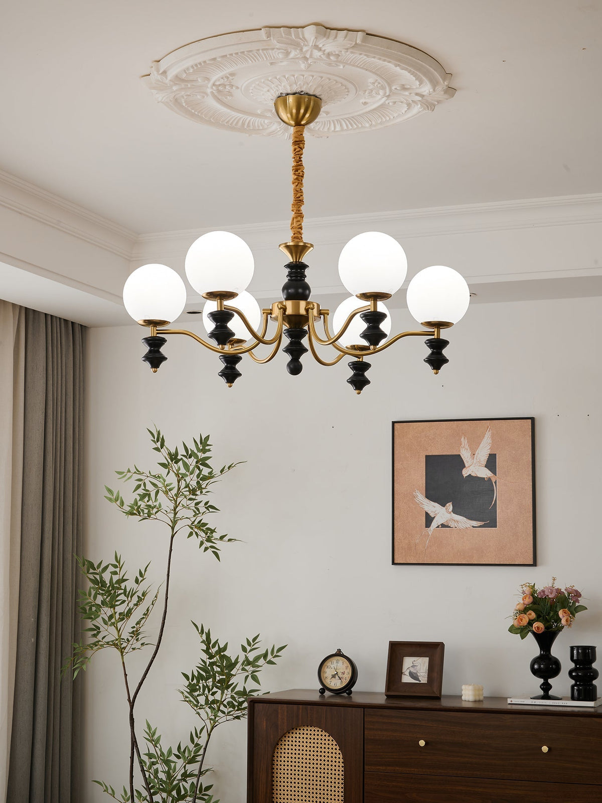 Ordore Traditionele Elegantie Vintage Houten Kroonluchter