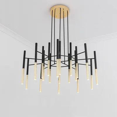 Arixon Kroonluchter Moderne Stangen Zwart Goud