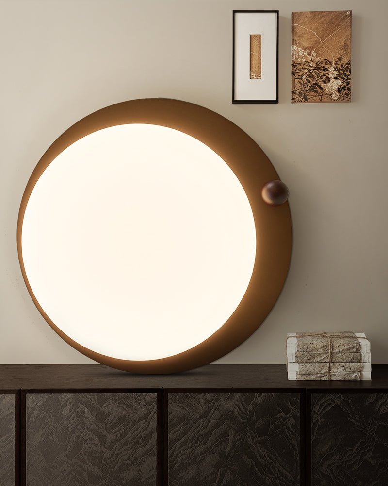 houten plafondlamp met houtaccent