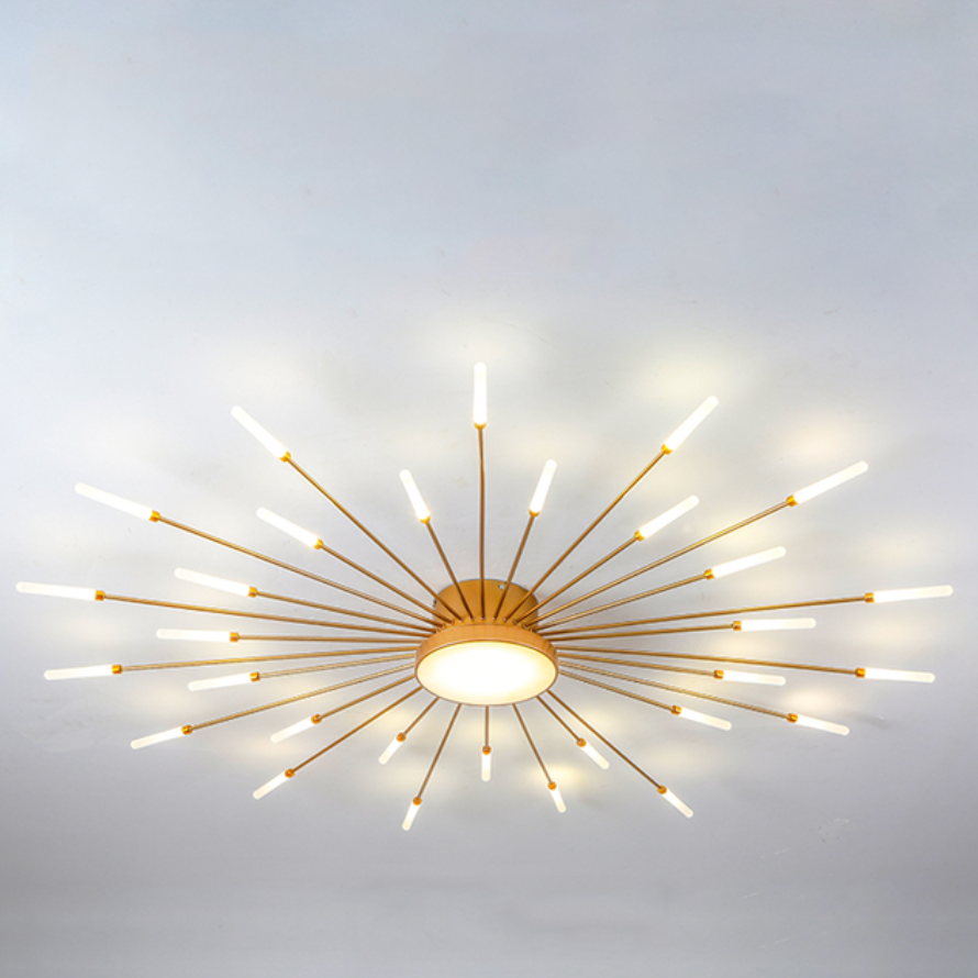 Lowry Moderne Vuurwerk LED Plafondlampen Zwart Goud Woonkamer