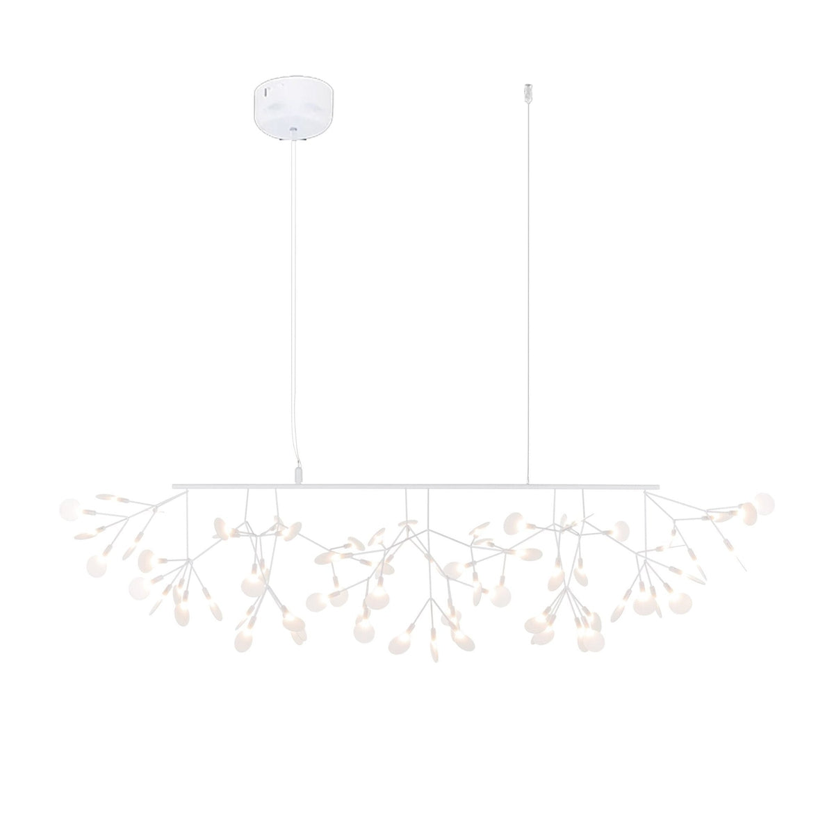 Brenwen kroonluchter LED-takken lange lineaire artistieke