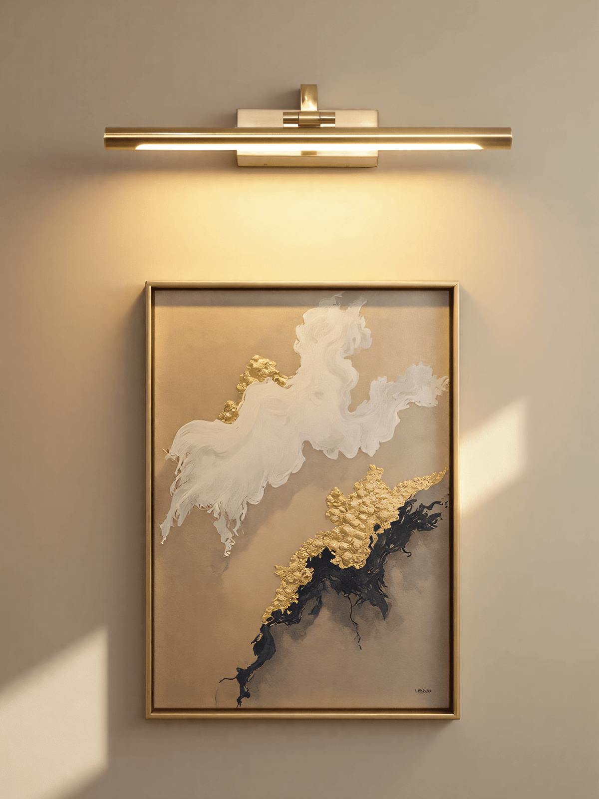 Geth goudkleurige wandlamp met oplaadbare batterij