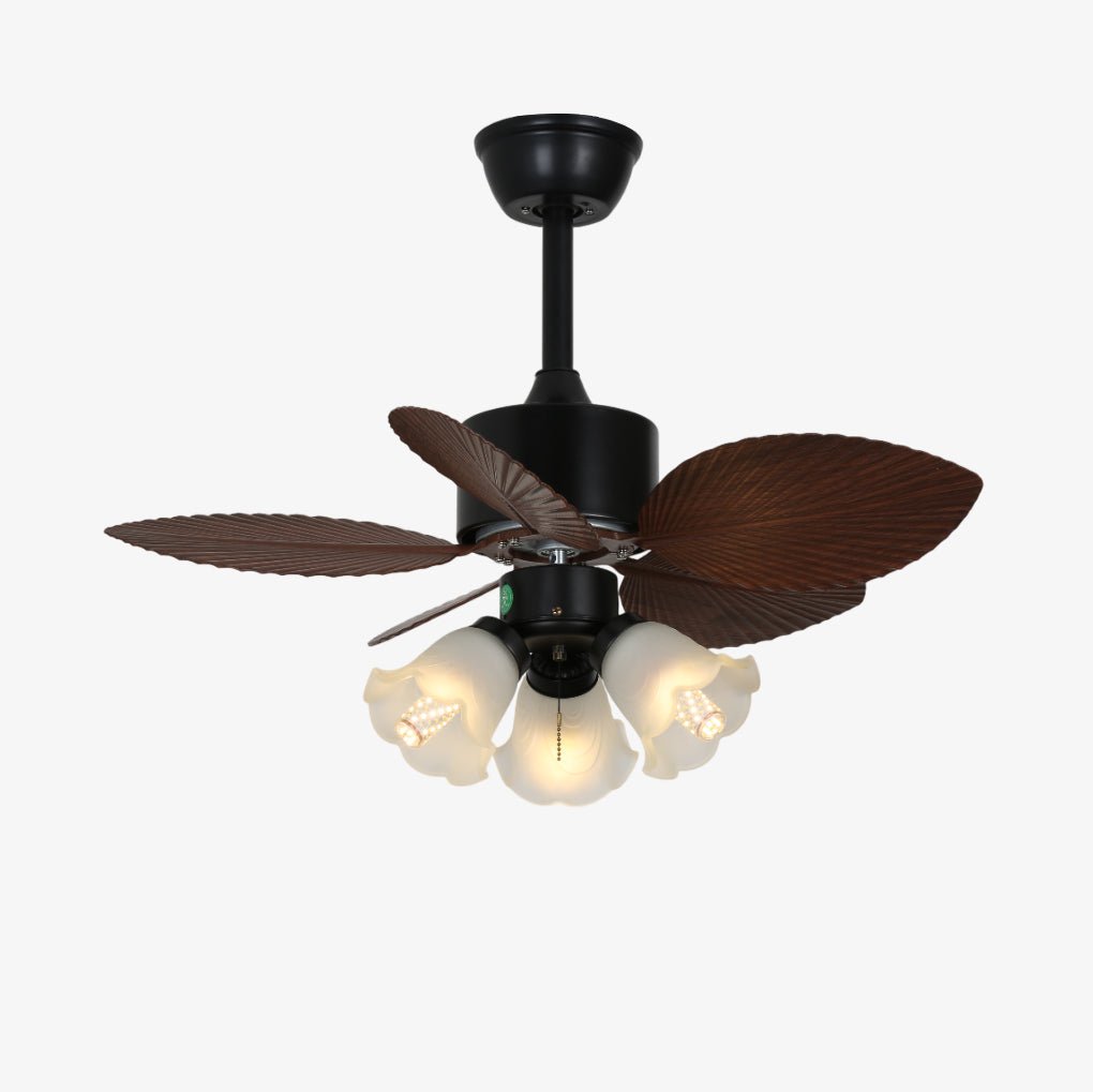 Rinirian Vintage Hout Plafondventilator met lamp