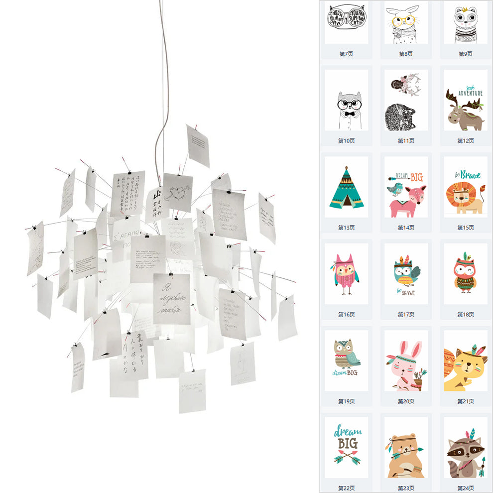 Luninena papier kroonluchter