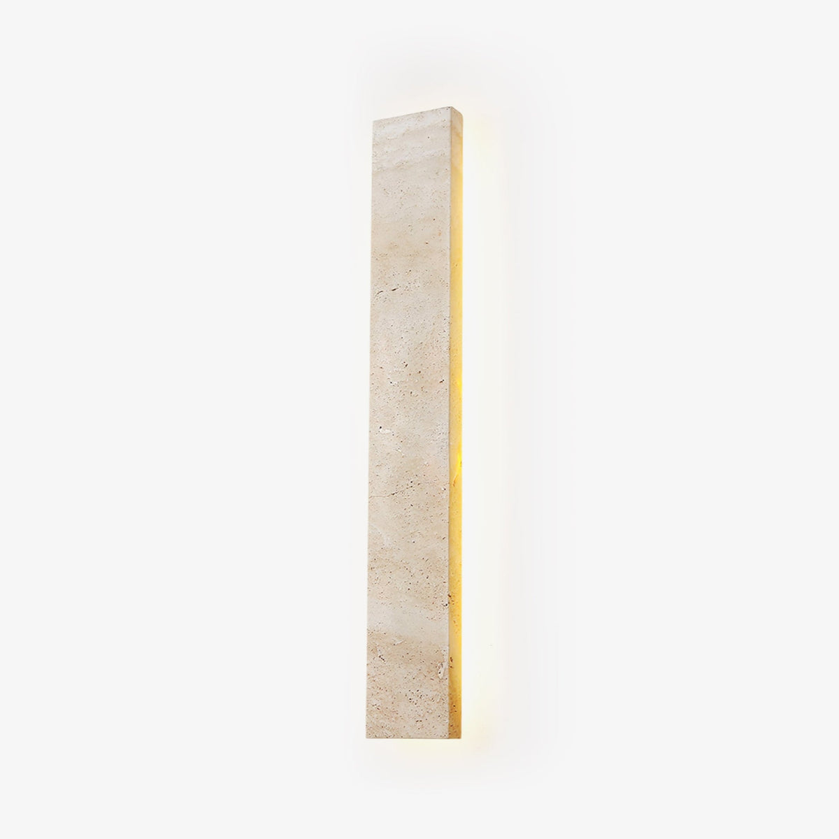 Tavoelia Slim rechthoekige wandlamp van geel travertin