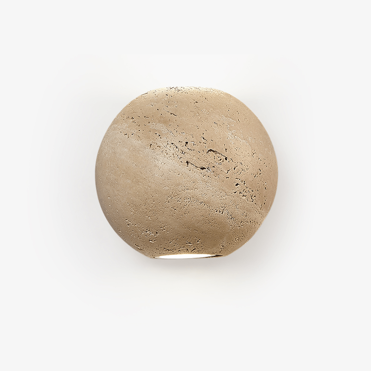 Travian travertin bollen wandlamp