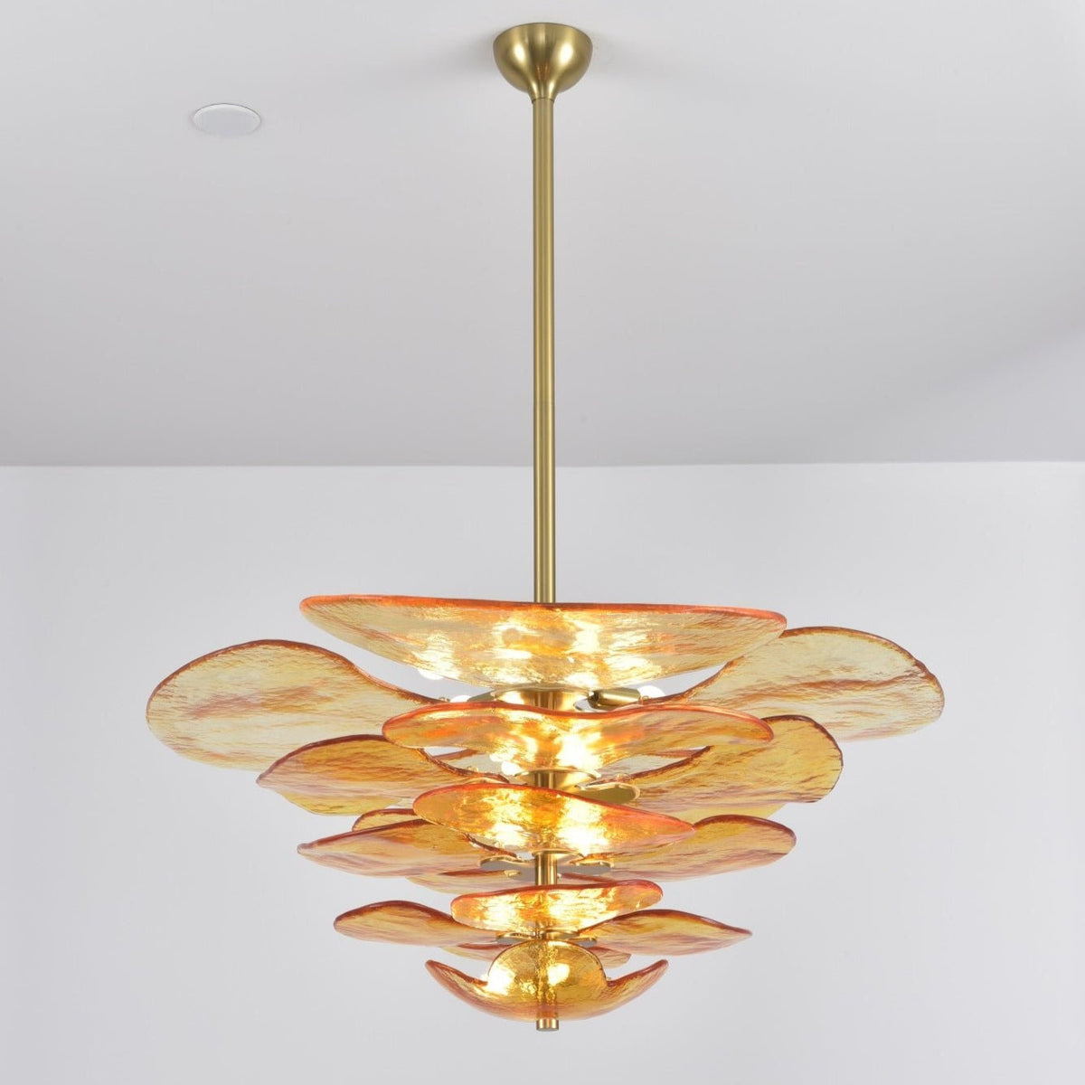 Crivs Kroonluchter Goud Murano-glas Bloemblaadjes Luxe
