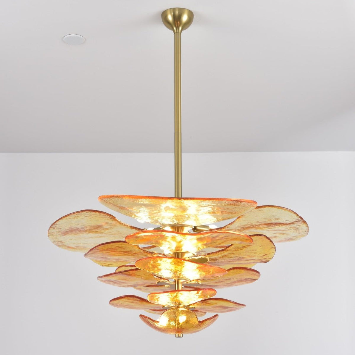 Crivs Kroonluchter Goud Murano-glas Bloemblaadjes Luxe