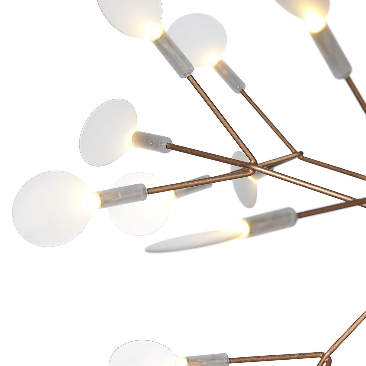 Brenwen kroonluchter LED-takken lange lineaire artistieke