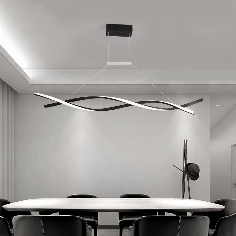 Louise Moderne LED Hanglampen Zwart Grijs Metaal Silica Gel Eetkamer