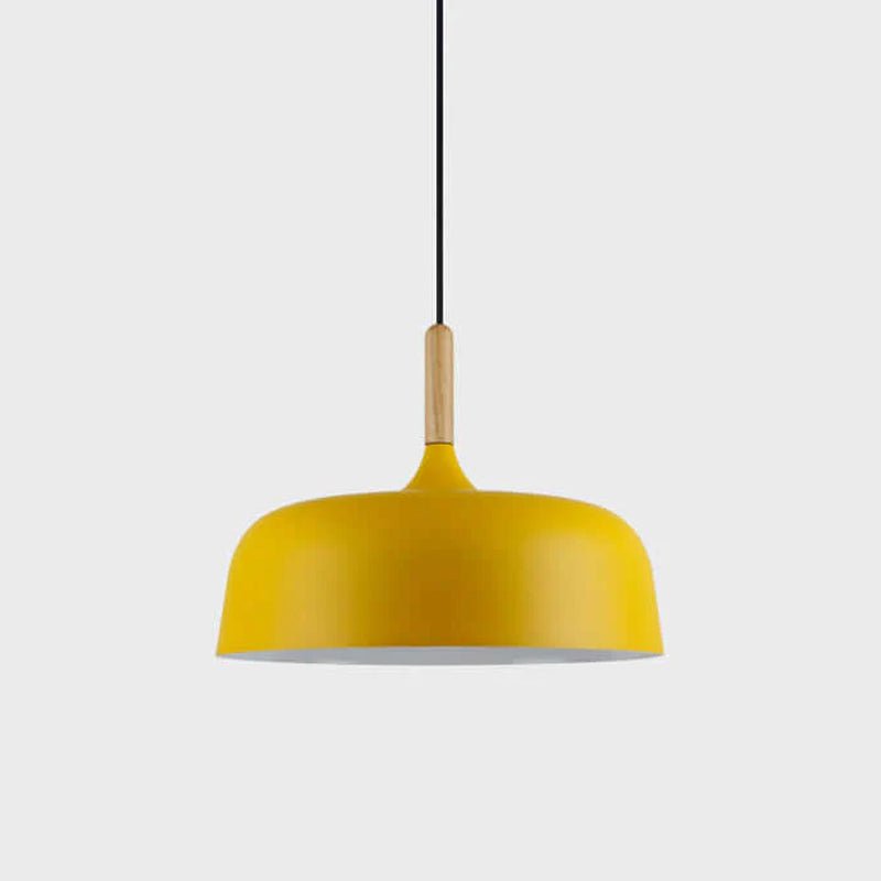 Sylivenne hanglamp witte kap houten accenten