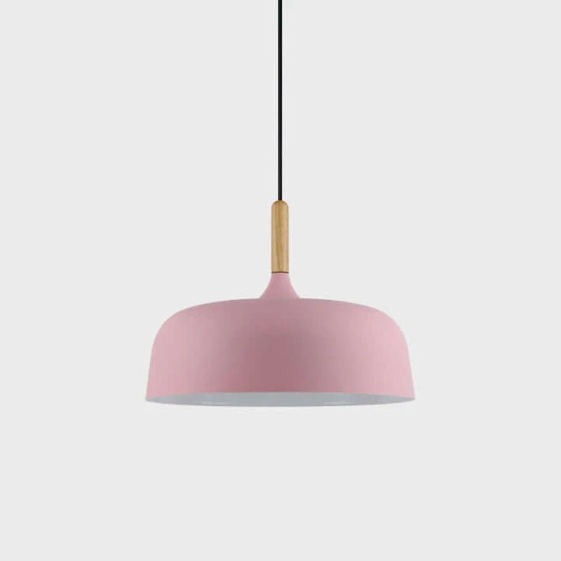 Sylivenne hanglamp witte kap houten accenten