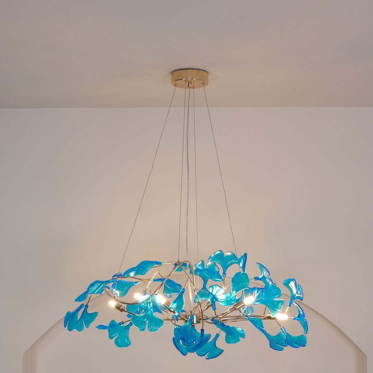 Ralenis luxe Ginkgo Leaf kroonluchter