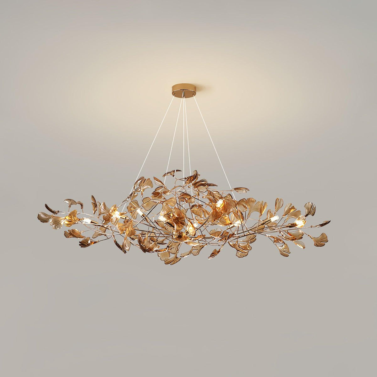 Ralenis luxe Ginkgo Leaf kroonluchter