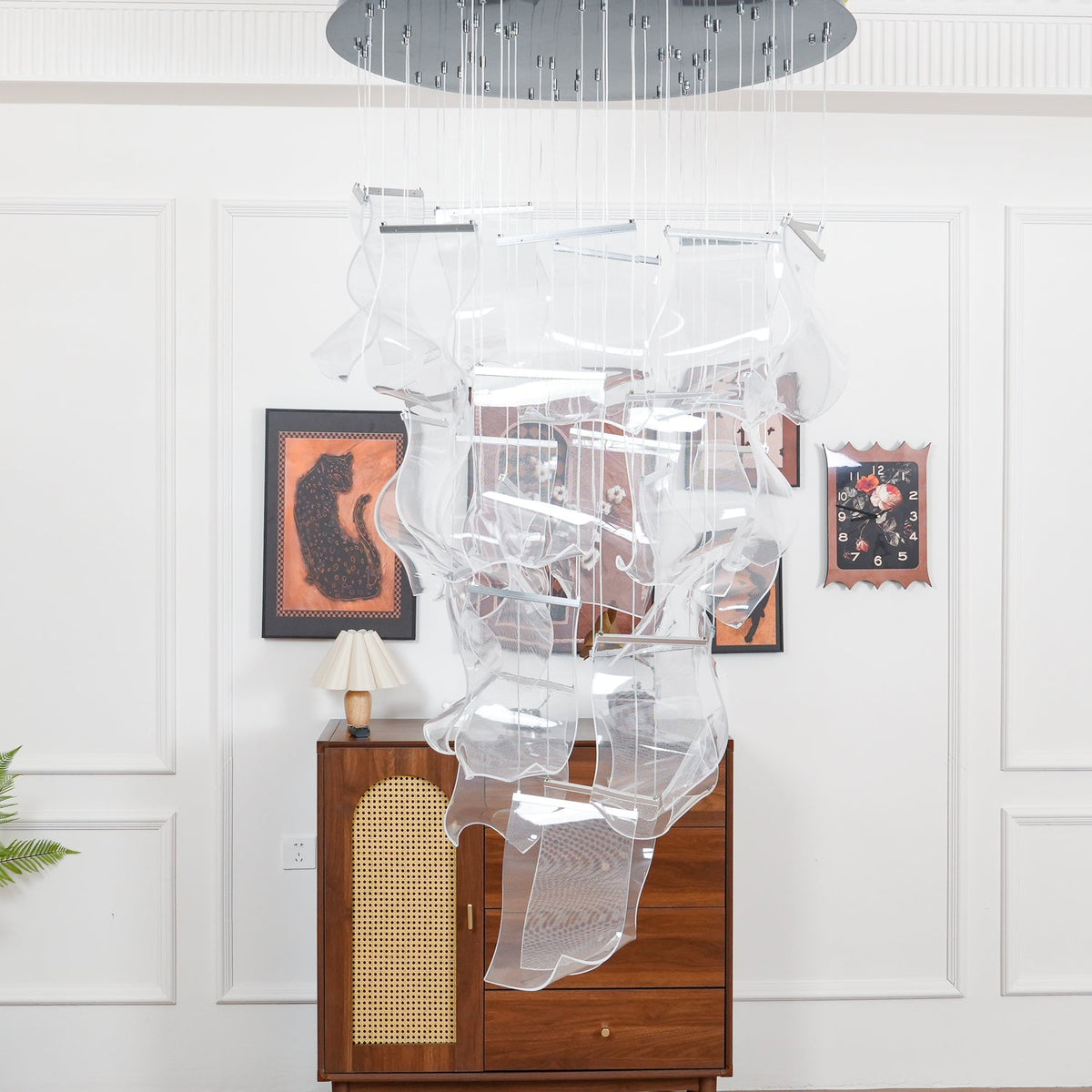 Lucuian kroonluchter acrylaat LED abstract zwevend kunstwerk