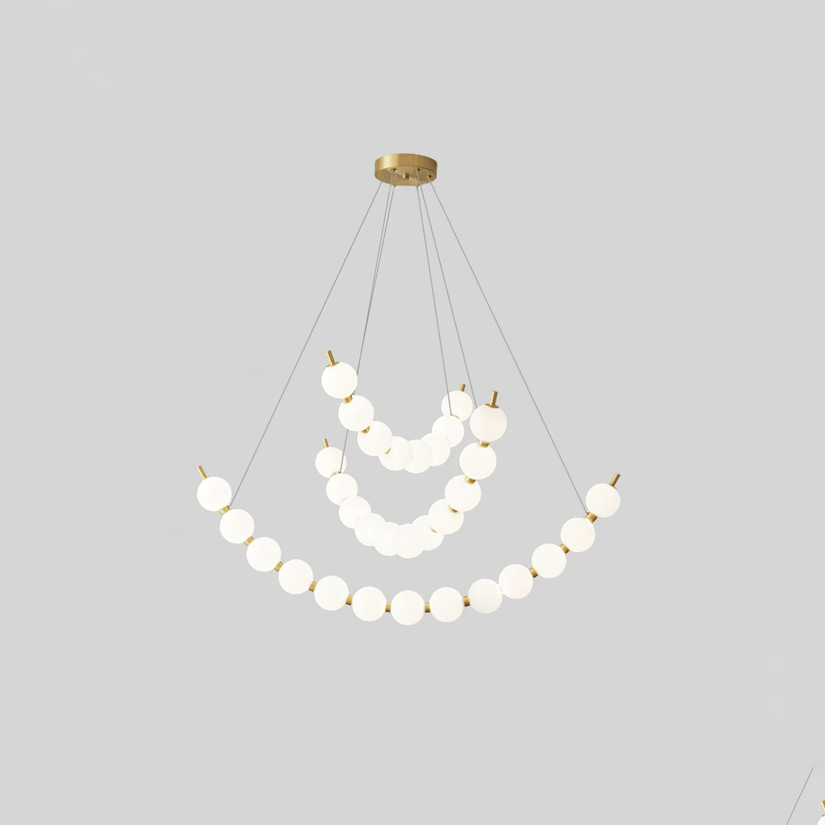 Hevrin elegantie Art Pearls Plastic Kroonluchter