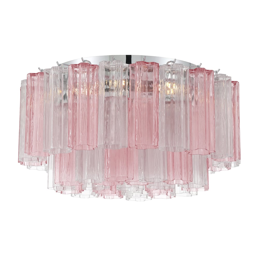 Eiruaya plafondlamp glasbuis gelaagd amber
