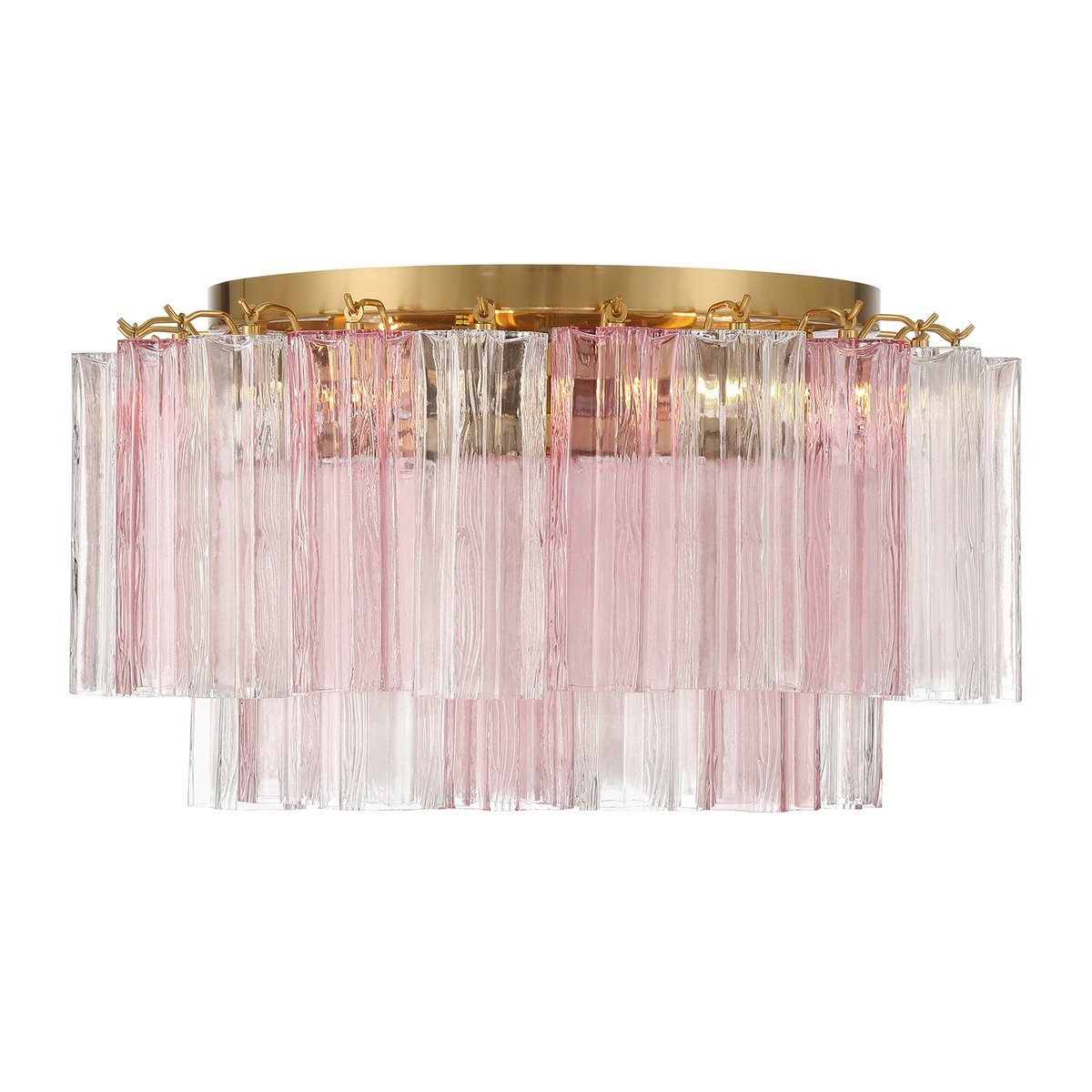 Eiruaya plafondlamp glasbuis gelaagd amber