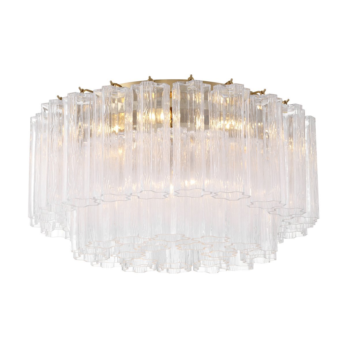 Eiruaya plafondlamp glasbuis gelaagd amber