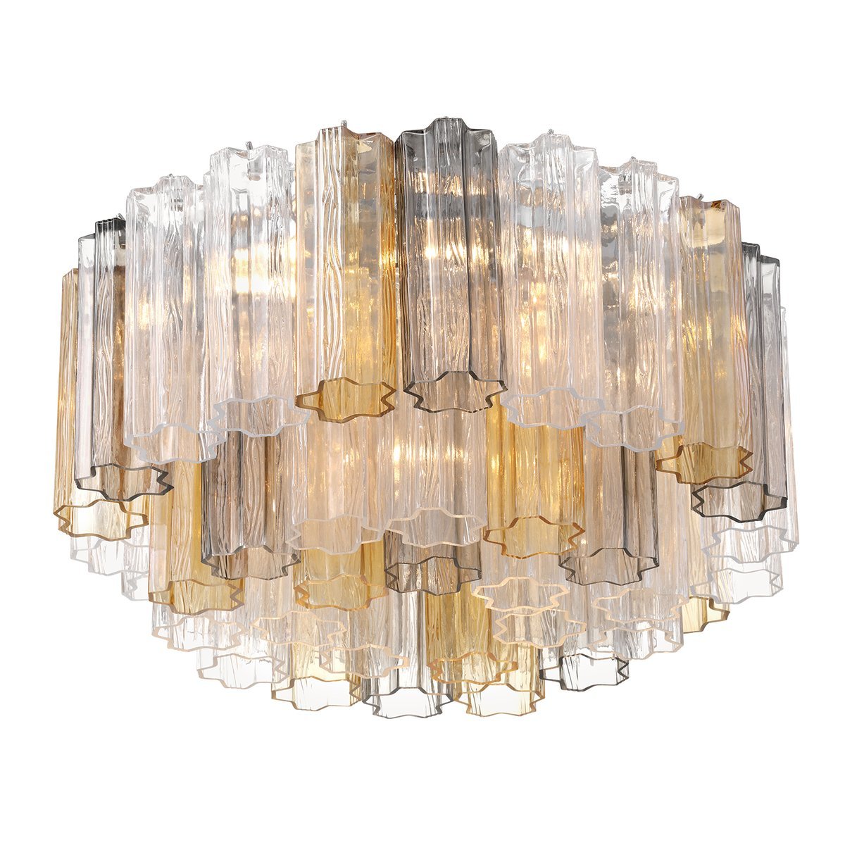 Eiruaya plafondlamp glasbuis gelaagd amber