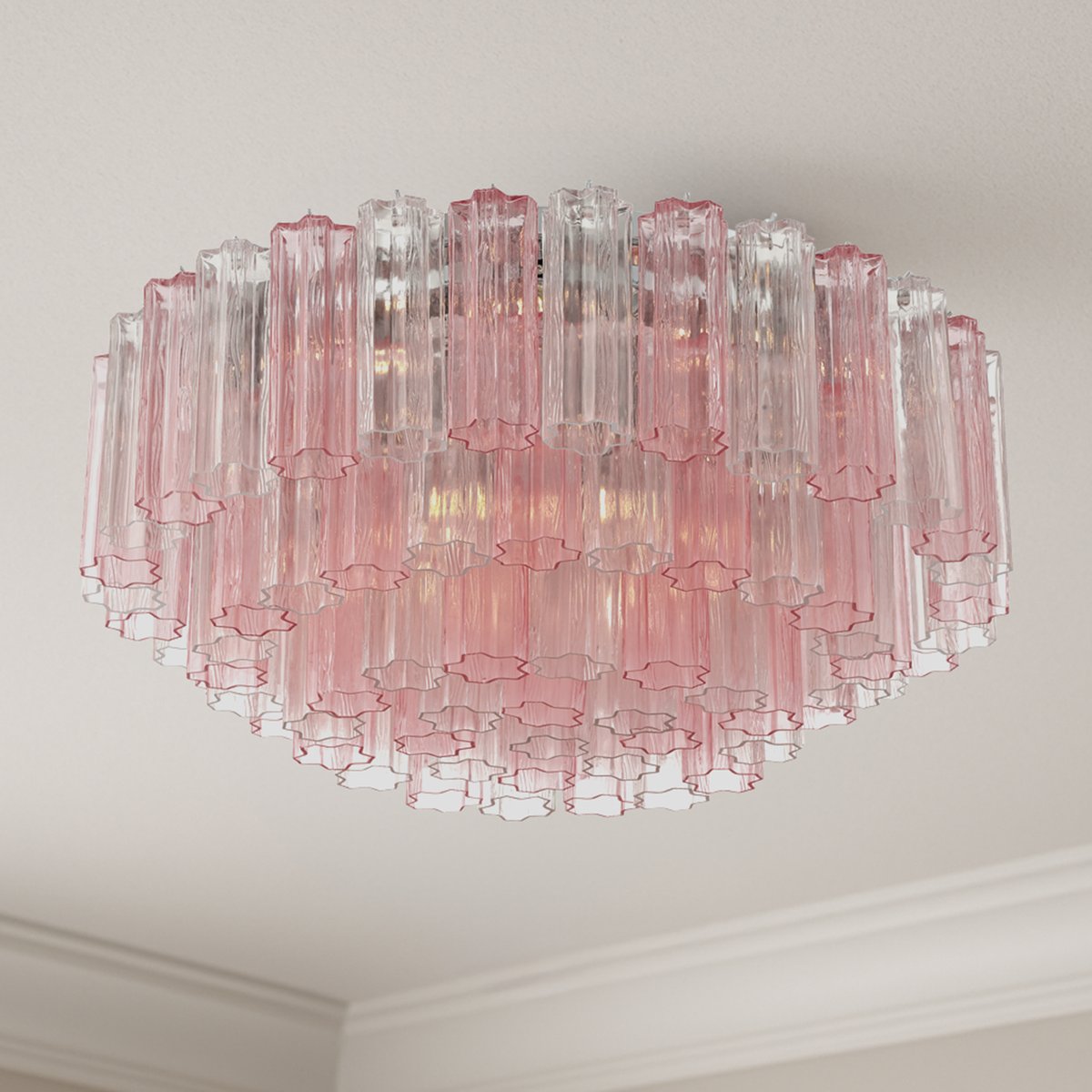 Eiruaya plafondlamp glasbuis gelaagd amber