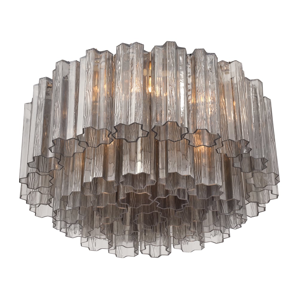 Eiruaya plafondlamp glasbuis gelaagd amber