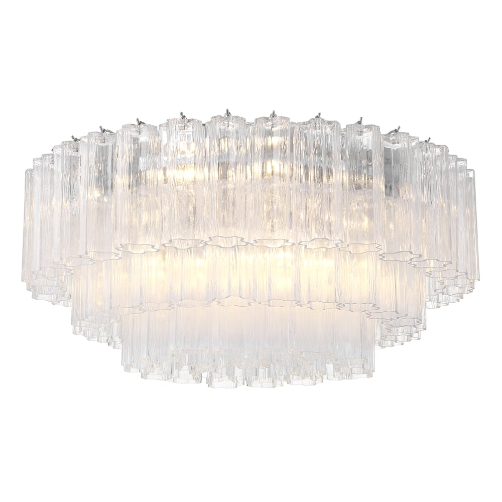 Eiruaya plafondlamp glasbuis gelaagd amber