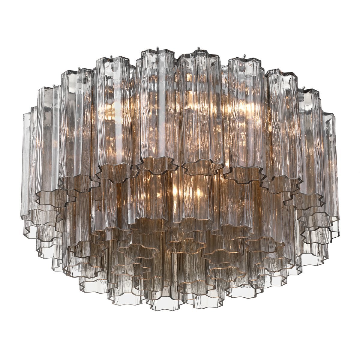 Eiruaya plafondlamp glasbuis gelaagd amber