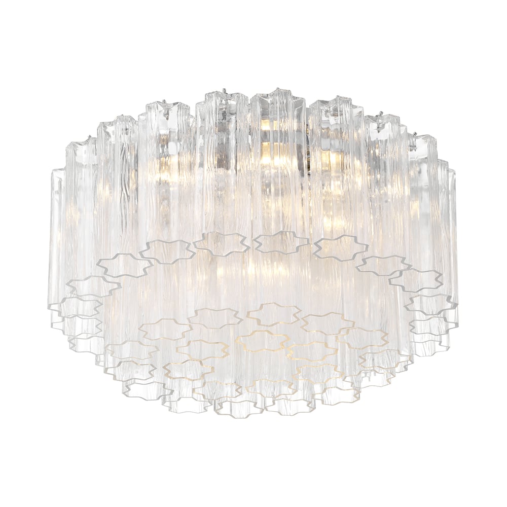 Eiruaya plafondlamp glasbuis gelaagd amber