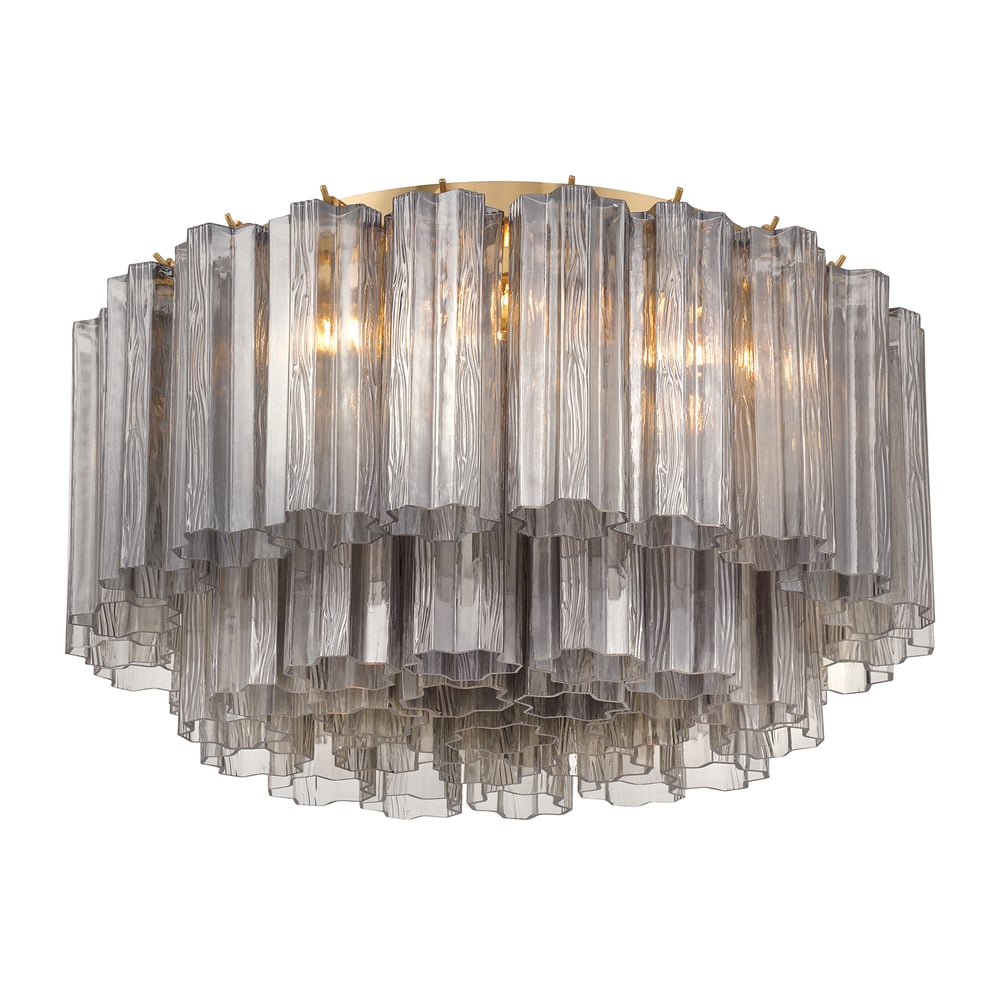 Eiruaya plafondlamp glasbuis gelaagd amber
