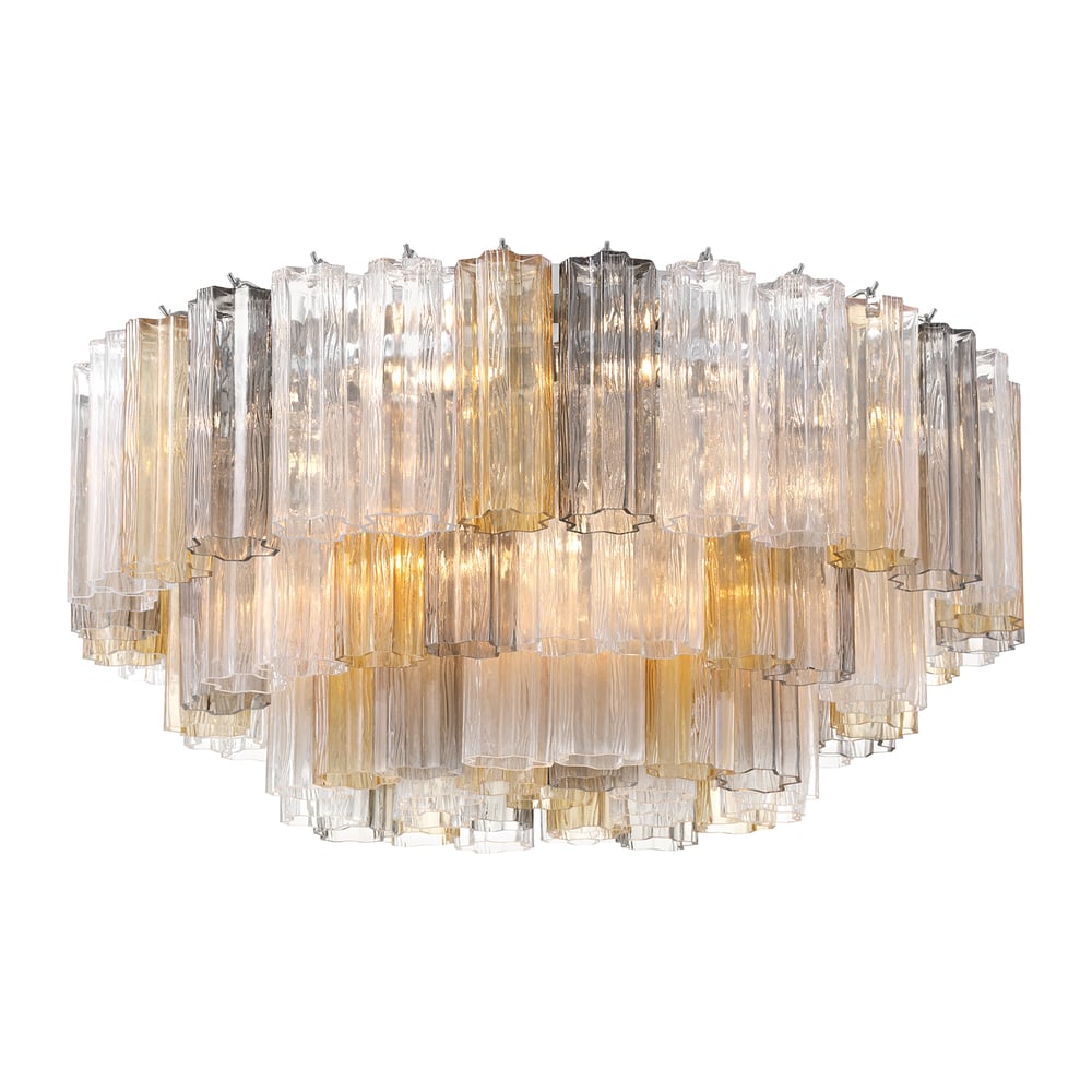 Eiruaya plafondlamp glasbuis gelaagd amber