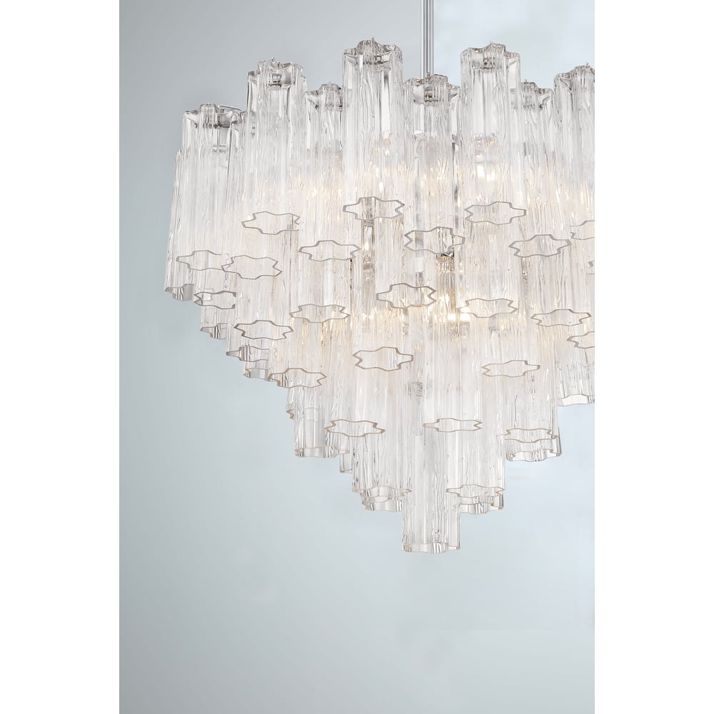 Namo Murano Kroonluchter Glasbuis Lagen Amber