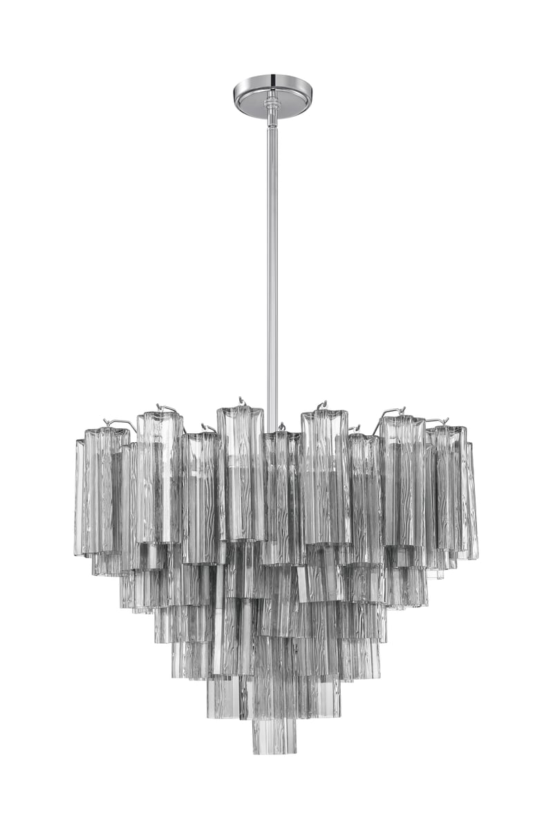 Namo Murano Kroonluchter Glasbuis Lagen Amber