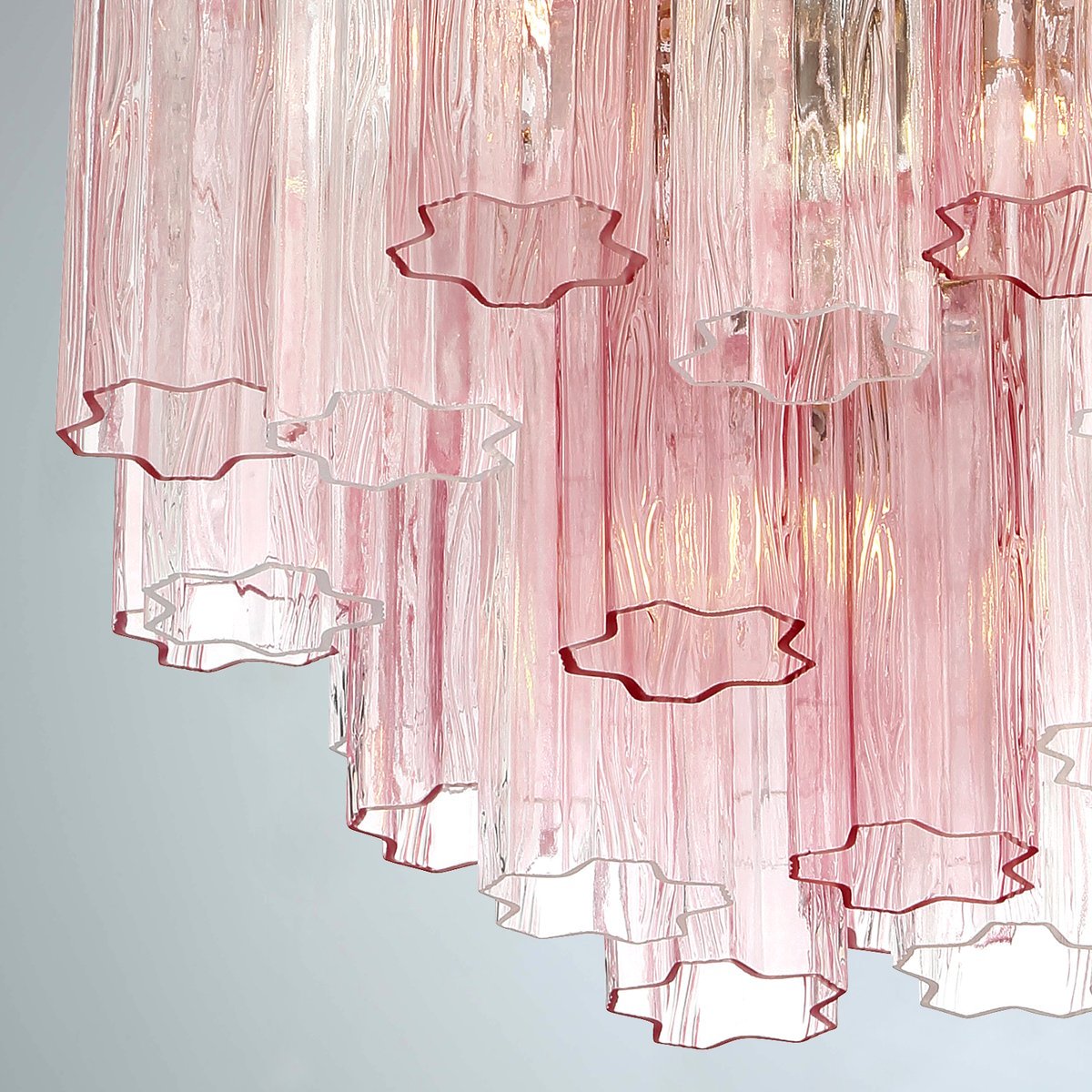 Namo Murano Kroonluchter Glasbuis Lagen Amber