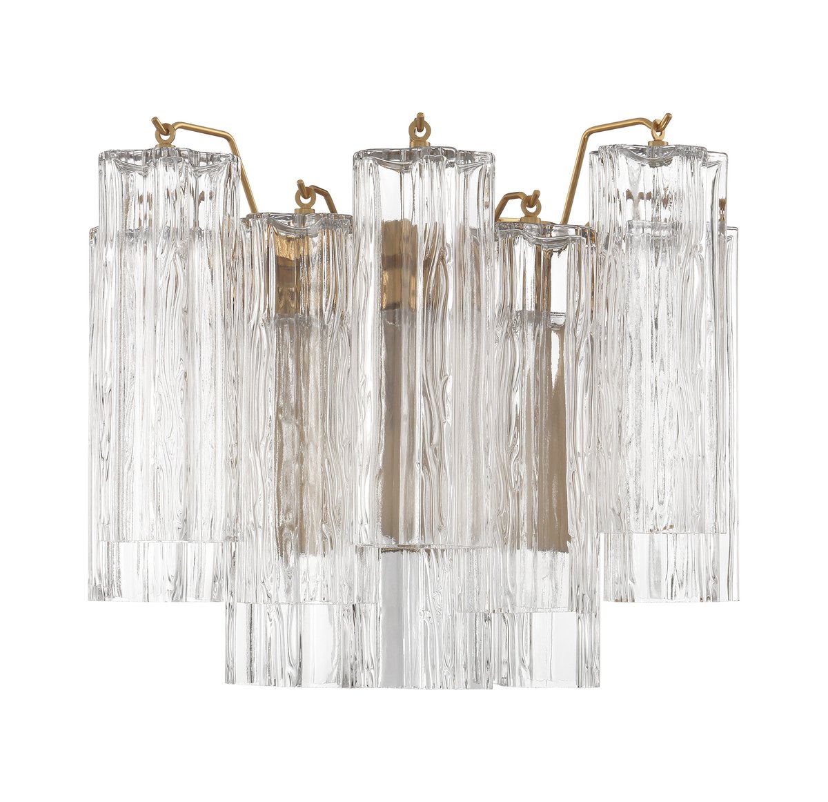 Ravo wandlamp Tronchi Glasbuis Gelaagd Amber Modern