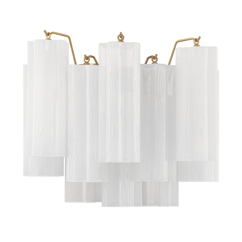Ravo wandlamp Tronchi Glasbuis Gelaagd Amber Modern