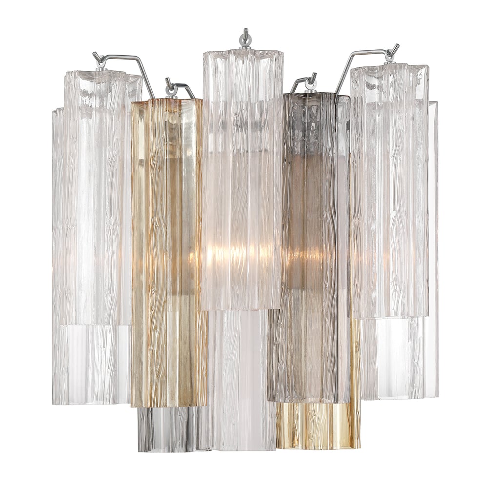 Ravo wandlamp Tronchi Glasbuis Gelaagd Amber Modern