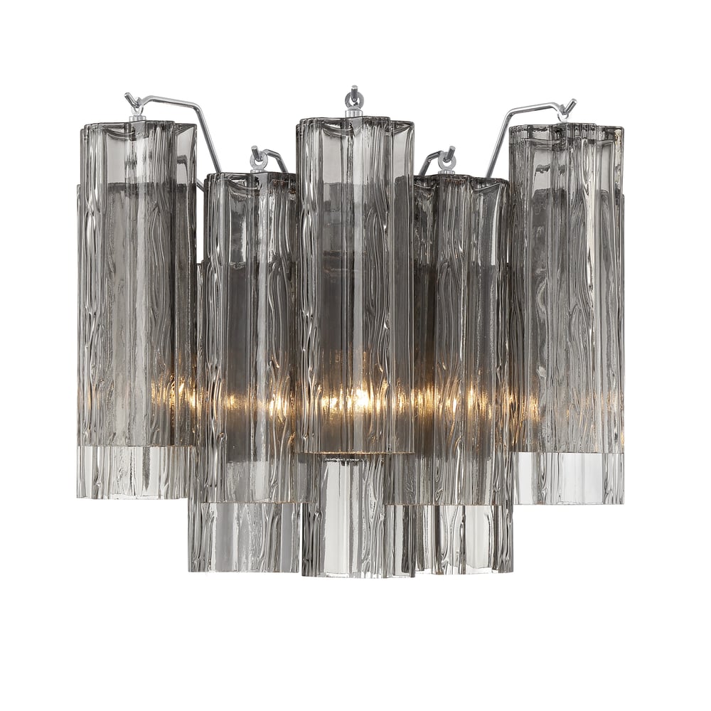 Ravo wandlamp Tronchi Glasbuis Gelaagd Amber Modern