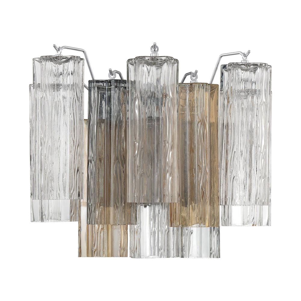 Ravo wandlamp Tronchi Glasbuis Gelaagd Amber Modern