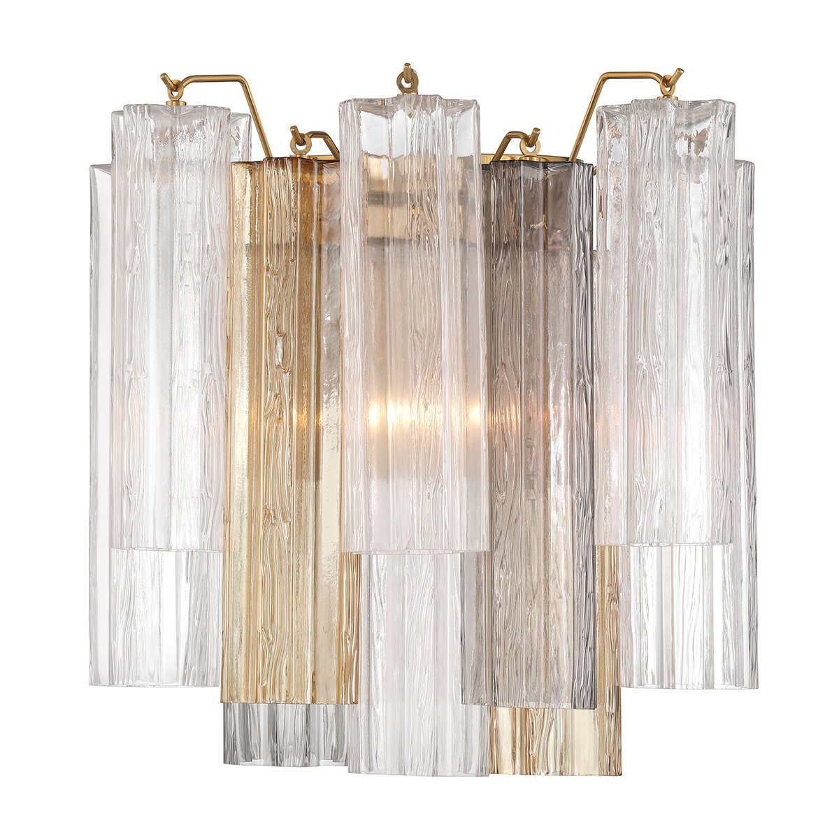 Ravo wandlamp Tronchi Glasbuis Gelaagd Amber Modern