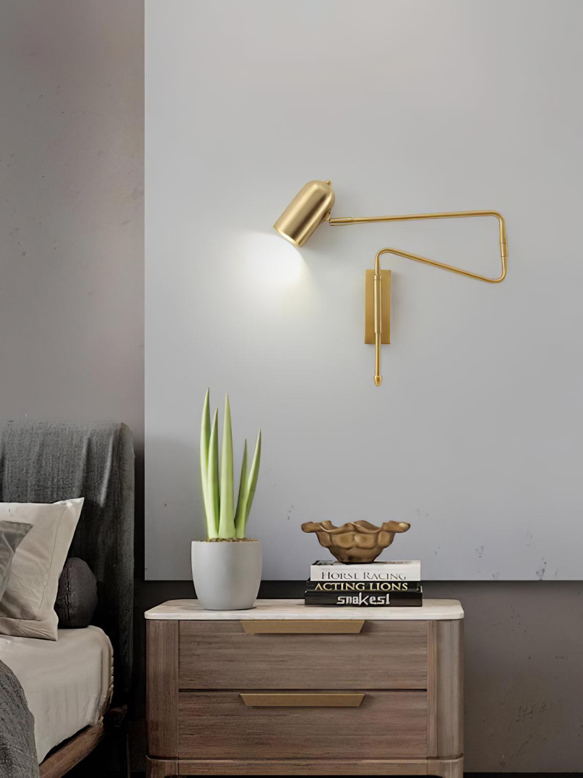 Nox verstelbare arm wandlamp met stekker