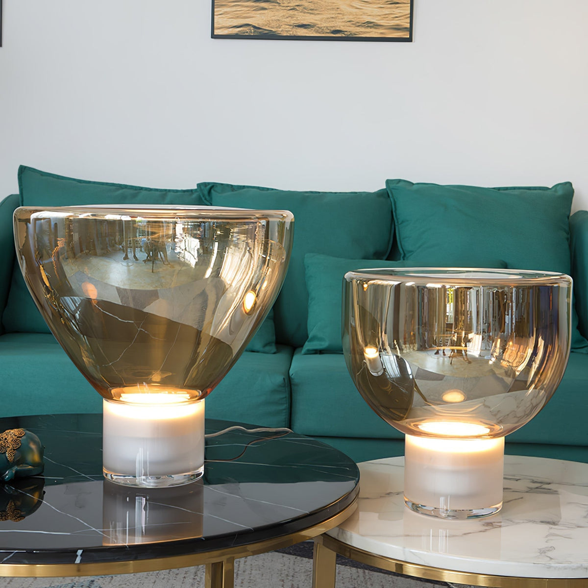 Cavm elegante tafellamp van glas
