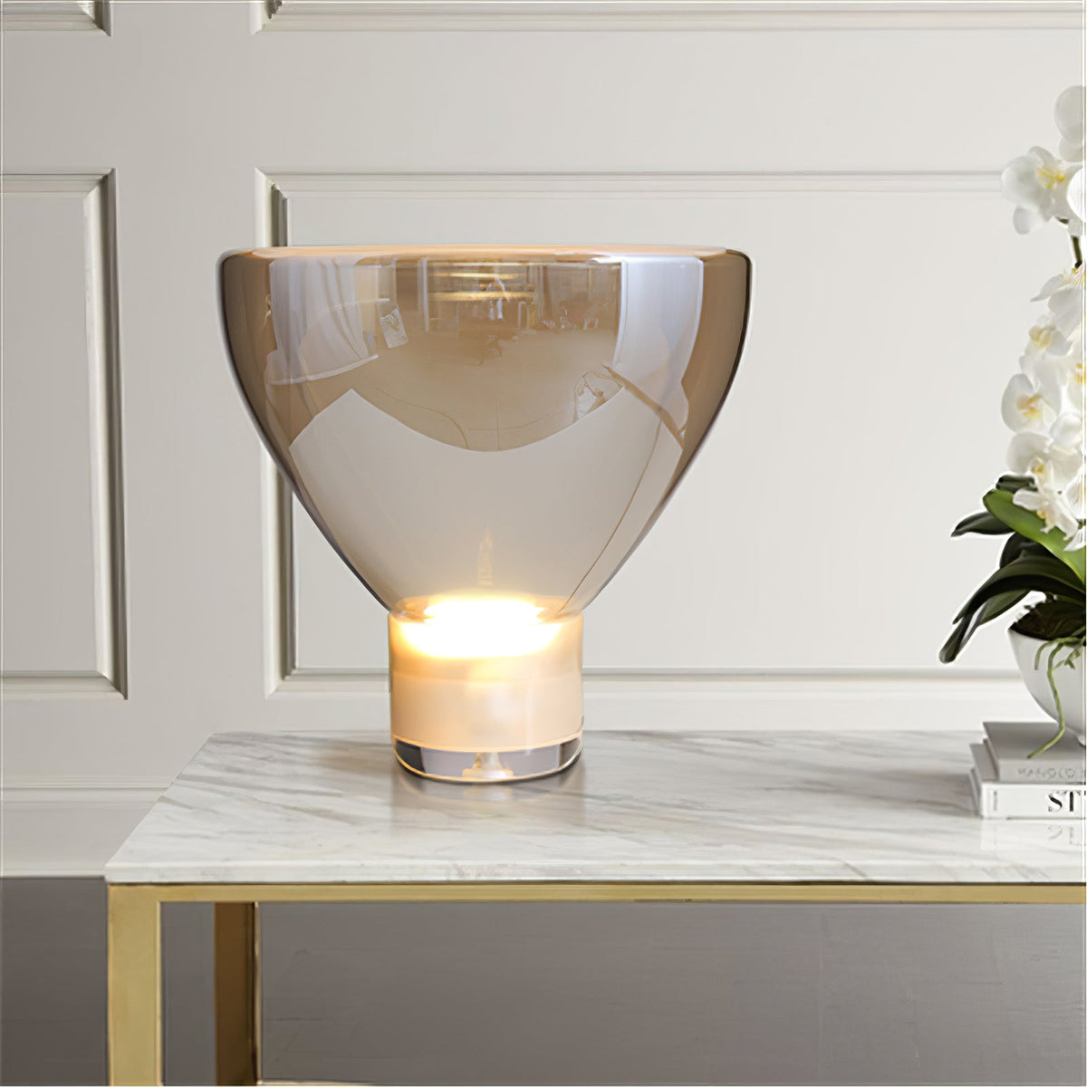 Cavm elegante tafellamp van glas