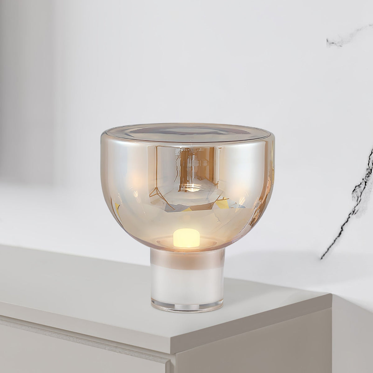 Cavm elegante tafellamp van glas