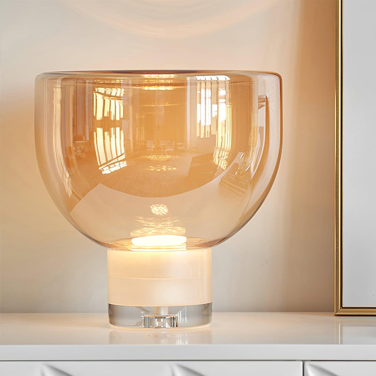 Cavm elegante tafellamp van glas