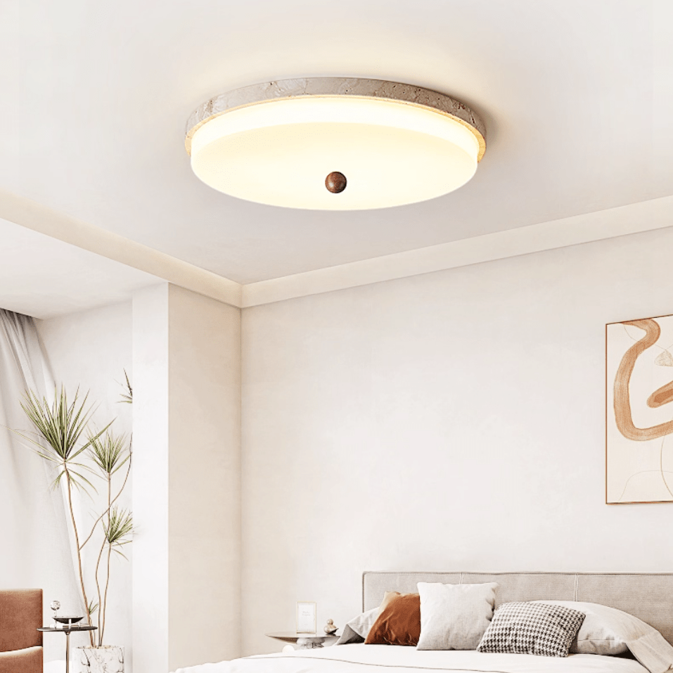 Aeon travertin Orb plafondlamp